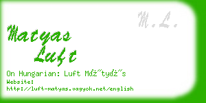 matyas luft business card